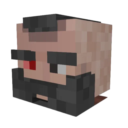 HyenaDesigns Minecraft avatar head, 3D render