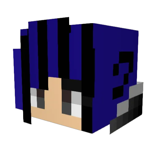 HyenaWolf Minecraft avatar head, 3D render