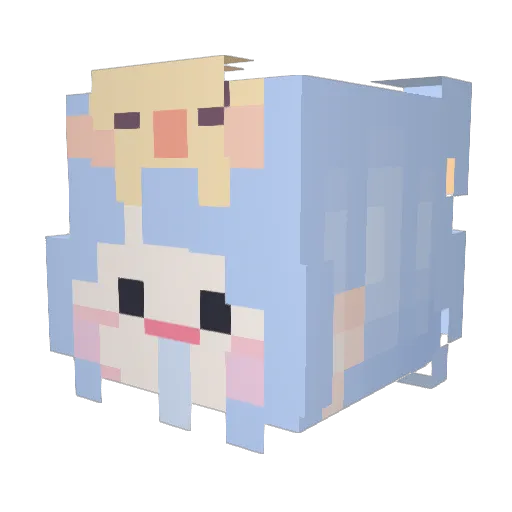 HyenaX_X Minecraft avatar head, 3D render