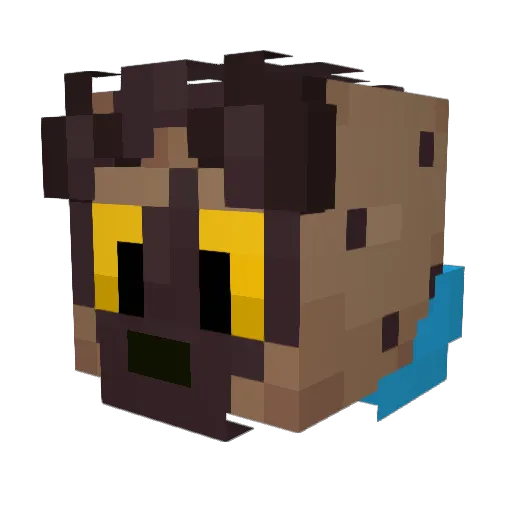 Hyena_Marcus Minecraft avatar head, 3D render