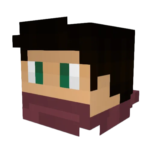 Hyenagamer Minecraft avatar head, 3D render