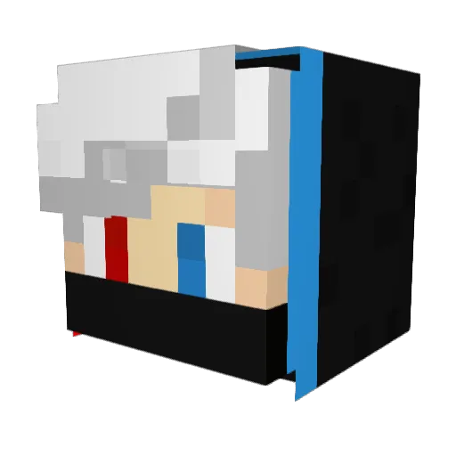Hyenaman1 Minecraft avatar head, 3D render