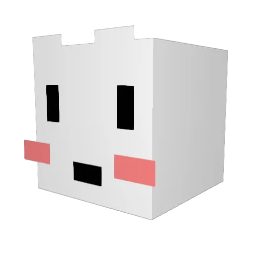 Hyeonjin25 Minecraft avatar head, 3D render