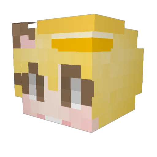 Hyeseol_ Minecraft avatar head, 3D render