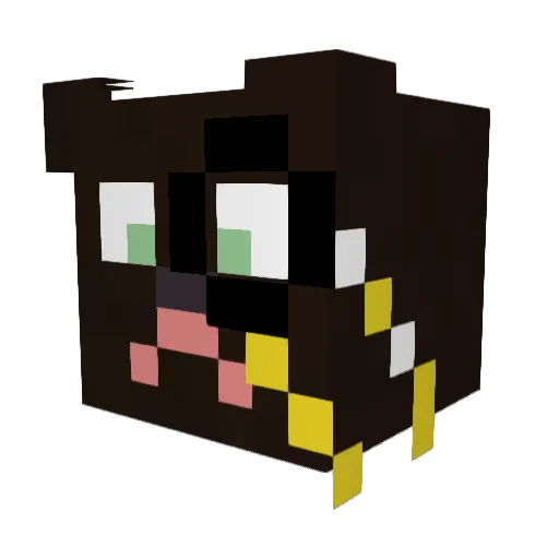 Hyetts Minecraft avatar head, 3D render