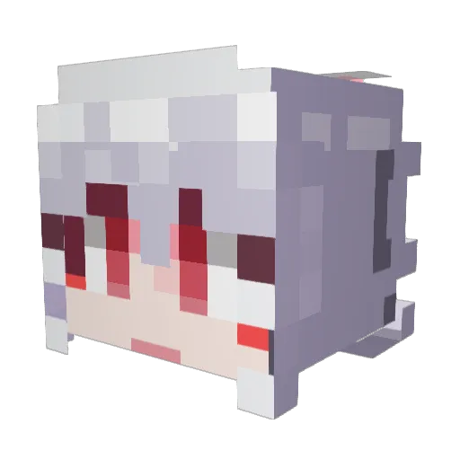 HyewonK Minecraft avatar head, 3D render