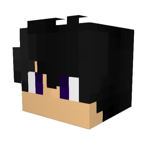 Hyfix Minecraft avatar head, 3D render