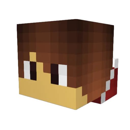 Hyglott Minecraft avatar head, 3D render