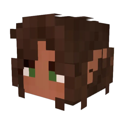 Hyiee Minecraft avatar head, 3D render