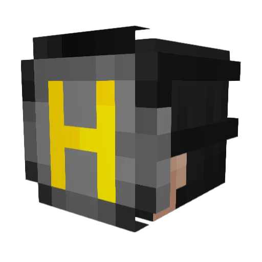 Hyik8i Minecraft avatar head, 3D render
