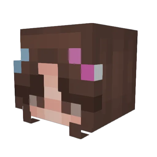 Hyipa Minecraft avatar head, 3D render