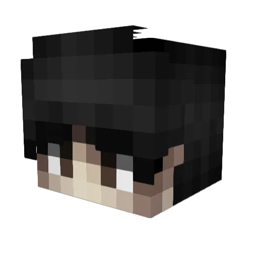 Hykunz Minecraft avatar head, 3D render
