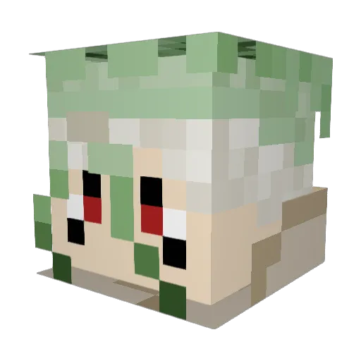 Hylian_Pottery Minecraft avatar head, 3D render