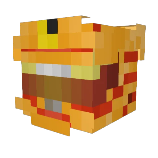 Hylianos Minecraft avatar head, 3D render