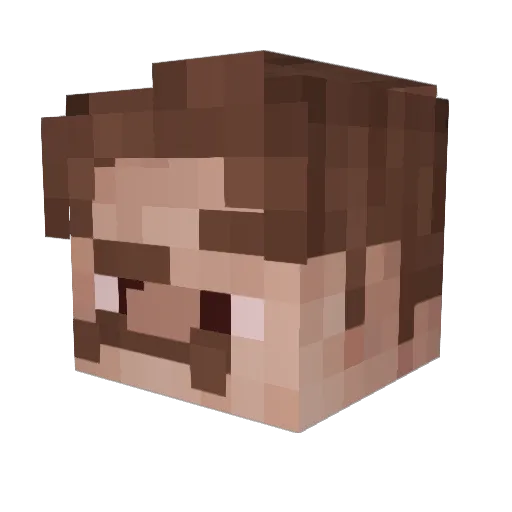 Hylonia Minecraft avatar head, 3D render