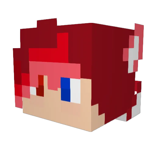 Hylric Minecraft avatar head, 3D render