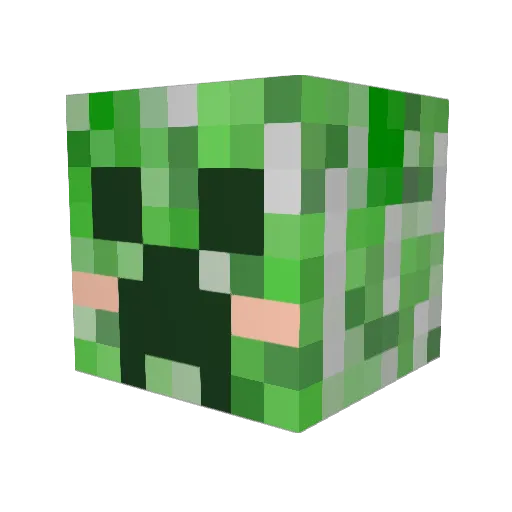 Hymmne Minecraft avatar head, 3D render