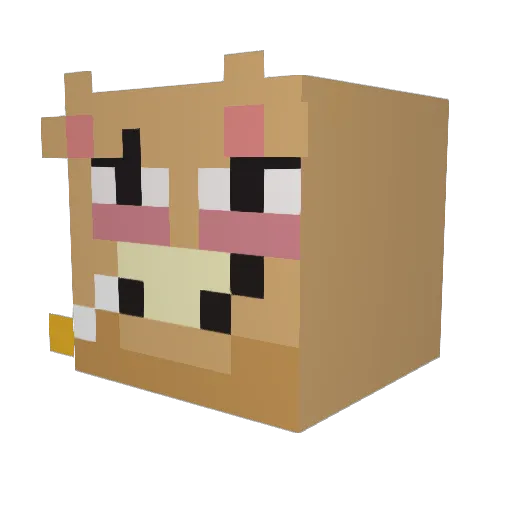 Hymp Minecraft avatar head, 3D render