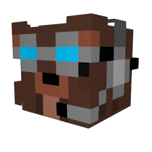Hyndir Minecraft avatar head, 3D render