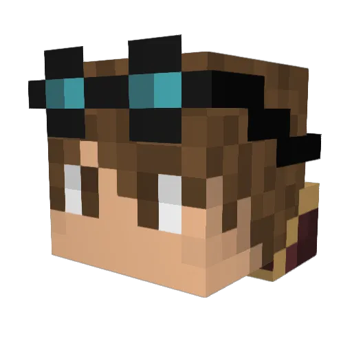 Hynzer Minecraft avatar head, 3D render