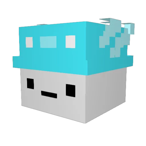 Hyoa0217 Minecraft avatar head, 3D render