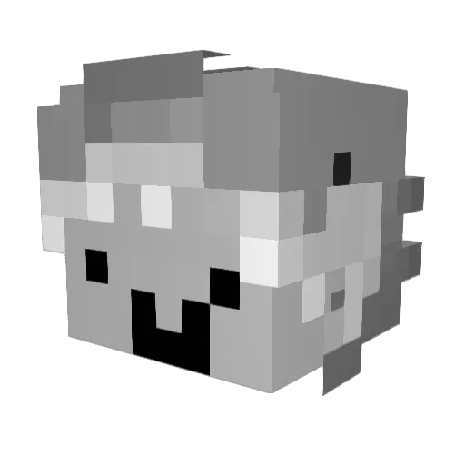 HyoeL_ Minecraft avatar head, 3D render