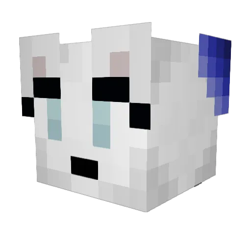 HyogaTheIceball Minecraft avatar head, 3D render