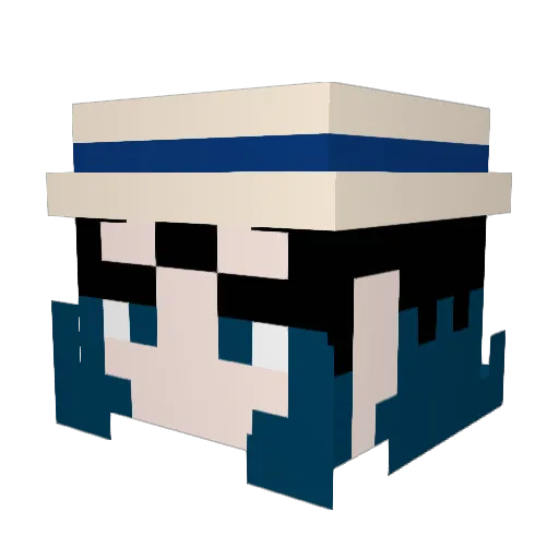 Hyojo Minecraft avatar head, 3D render