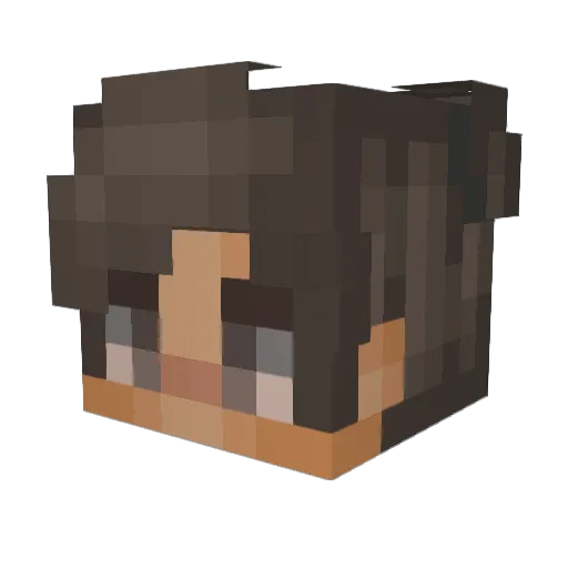 Hyoquiyo Minecraft avatar head, 3D render