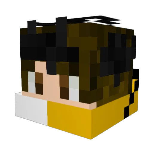 Hyora Minecraft avatar head, 3D render