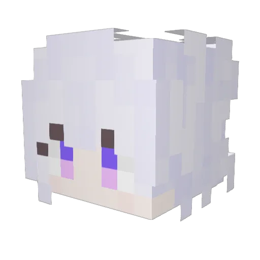 HyouKoki Minecraft avatar head, 3D render