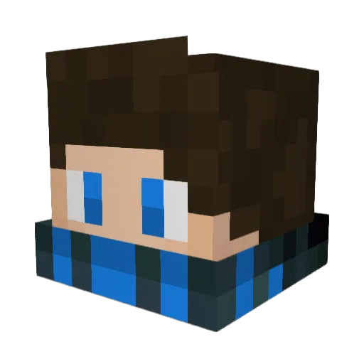 HypER_Healer Minecraft avatar head, 3D render