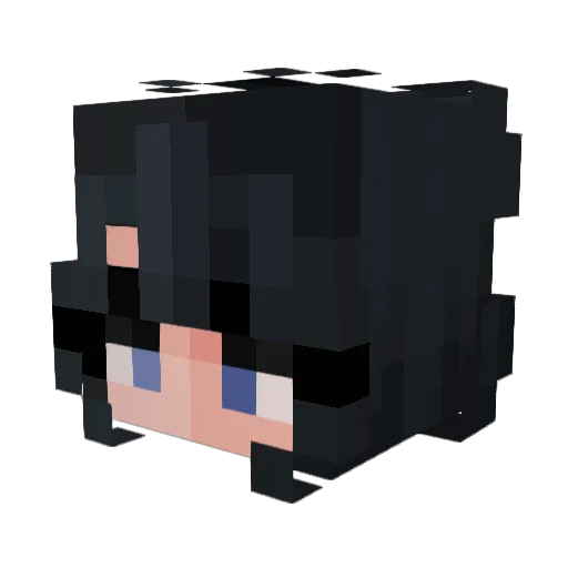 HypaPanda Minecraft avatar head, 3D render