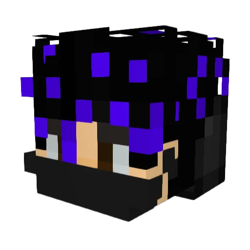 Hypathetic Minecraft avatar head, 3D render