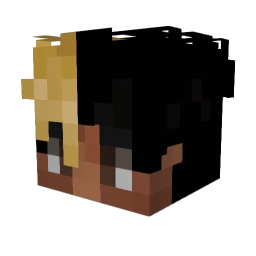 HypeThot Minecraft avatar head, 3D render
