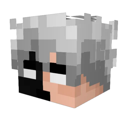HypedMert Minecraft avatar head, 3D render