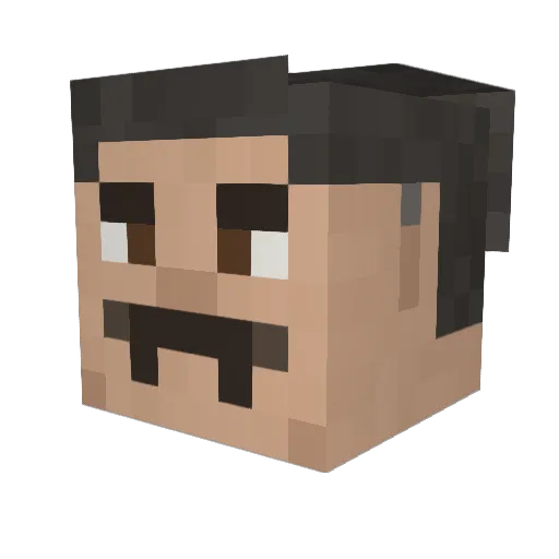 HypedUPanda Minecraft avatar head, 3D render