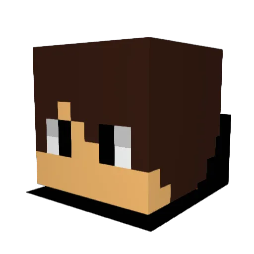 Hyped_Up_B Minecraft avatar head, 3D render
