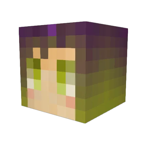 Hypek Minecraft avatar head, 3D render