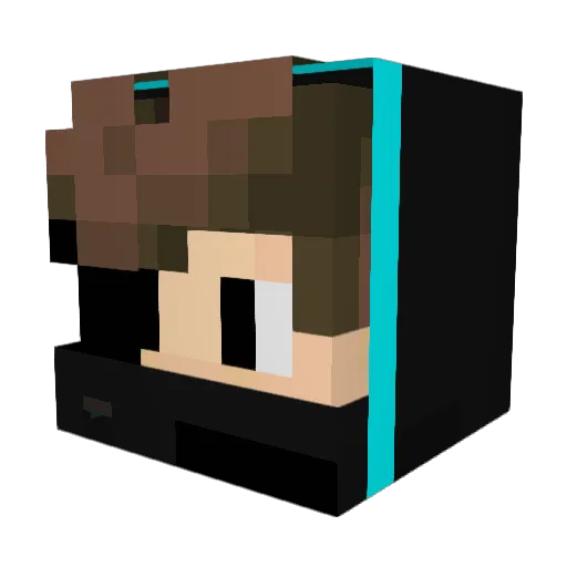 Hypemerion_ Minecraft avatar head, 3D render