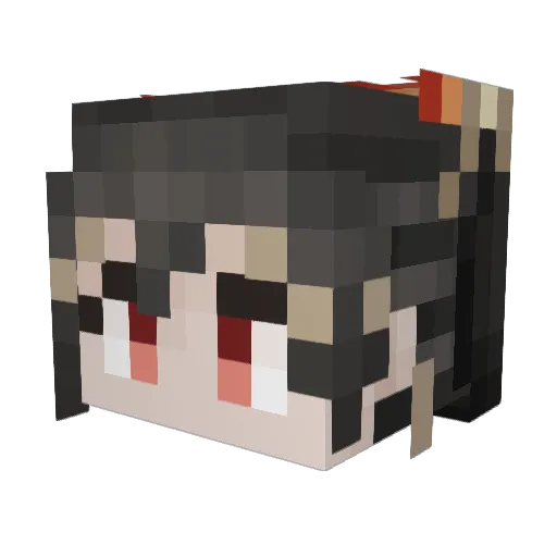 Hyper7Ryzen Minecraft avatar head, 3D render