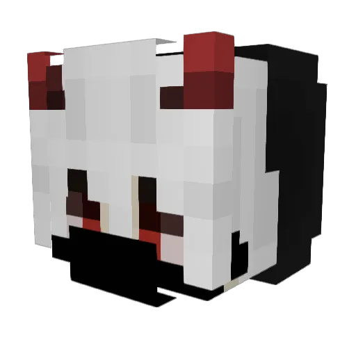 HyperActive Minecraft avatar head, 3D render