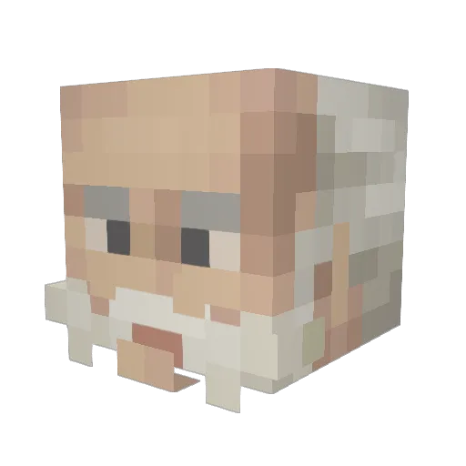 HyperAustra Minecraft avatar head, 3D render