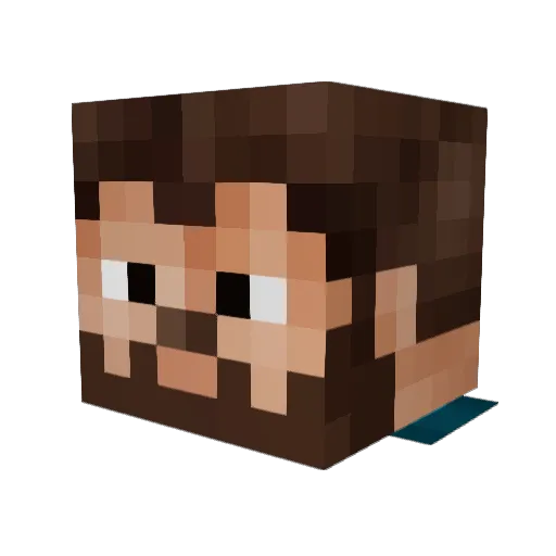 HyperBichle Minecraft avatar head, 3D render
