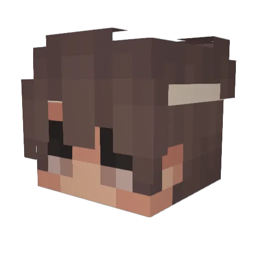 HyperBrightness_ Minecraft avatar head, 3D render