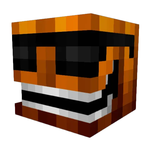 HyperCoast Minecraft avatar head, 3D render
