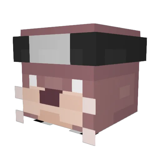 HyperCole_ Minecraft avatar head, 3D render