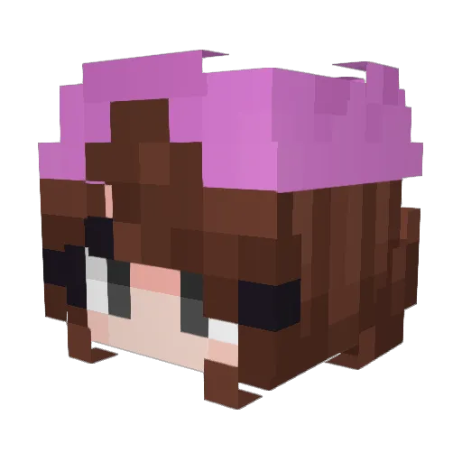 HyperCookiiex Minecraft avatar head, 3D render