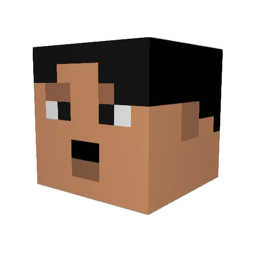 HyperCraft298 Minecraft avatar head, 3D render
