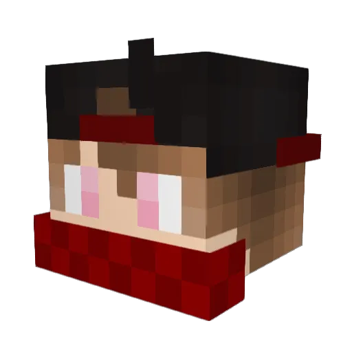 HyperCraftYa Minecraft avatar head, 3D render